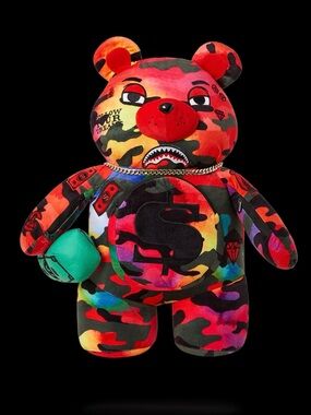 SPRAYGROUND CAMOBURST MONEYBEAR TEDDYBEAR BACKPACK LIMITED EDITION 🔥🔥🔥🔥